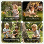 Wooden Bug Catcher Kit for Kids 3-8, Butterfly Net & STEM Guide, Catch & - Image 5