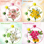 Cwczhi 600 PCS Pipe Cleaners Craft, 9 Assorted Colors Pink Pipe Cleaner Flower - Image 4
