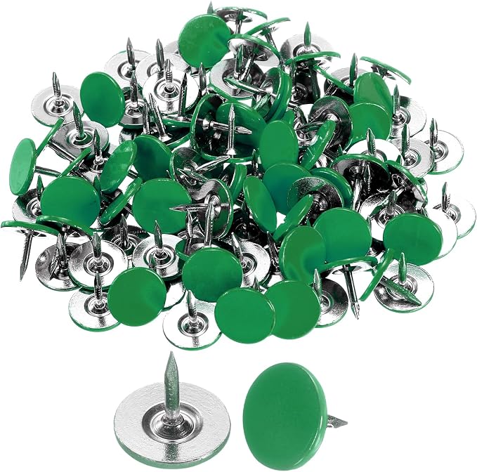 uxcell 150Pcs Upholstery Tacks, 11mmx10mm Flat Head Thumb Tack Decorative by uxcell