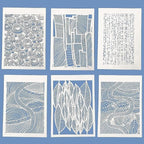 TIAMECH 6 Pcs A4 Reusable Geometric Texture Stencils by TIAMECH