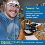 Magnifying Glasses with Light for Close Work, Storage Case | Rechargeable and - Image 2
