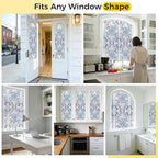 OHTMERU 3D Stained Glass Window Privacy Film, Heat Control UV Blocking Static - Image 8