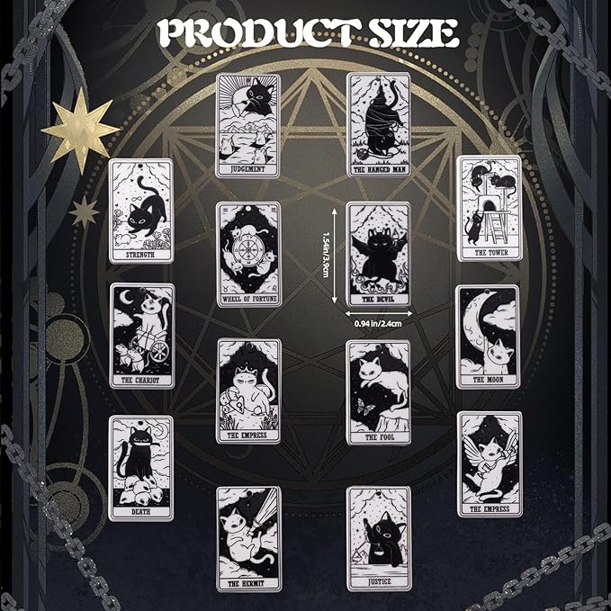 22 Pcs Tarot Card Acrylic Charms Vintage Magic Tarot Card Pendants Rectangle - Image 2