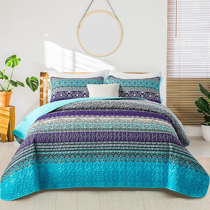 WONGS BEDDING Boho Quilt Full Size by WONGSBEDDING