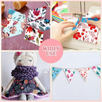 Hosuly 40 Pcs Pink Floral Jelly Fabric - Image 6