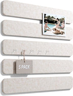 Fluxynara Cork Board Alternative Felt Strip Board 5-Pack 13"x2", Office Pin by FLUXYNARA