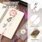 Fuyoooo 176 Pcs Pressed Flowers Bookmark Making Kit, DIY Bookmark Laminating - Image 4