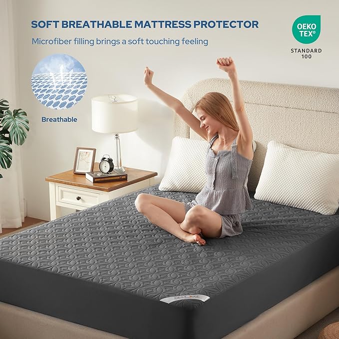 BEDLORE Waterproof Mattress Protector, California King Size Mattress Pad - Image 3