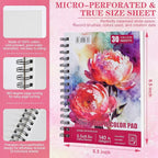 3 Pack 90 Sheet Watercolor Paper Pad 5.5“ x 8.5”, 140lb/300 GSM Cotton Cold - Image 2