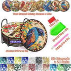 Axquilon 8 Pcs Birds Diamond Art Coasters Kit - Image 2