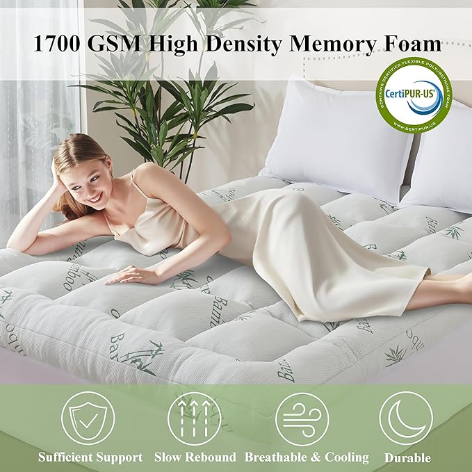 ELNIDO QUEEN® 3 Inch Memory Foam Mattress Topper Queen Size - Image 3