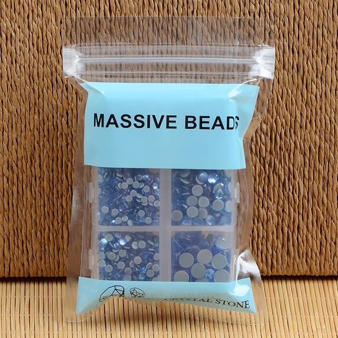 4000Pcs Mixed Size Hot Fix Round Crystals Gems Glass Stones Hotfix Flat Back - Image 4