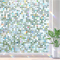 rabbitgoo Stained Glass Window Privacy Film, Mosaic Pattern, 35.4" x 157.4" | by rabbitgoo