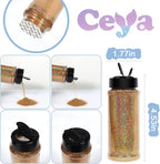 Ceya 3.8oz/ 110g Holographic Ultra Fine Glitter Powder Diamond Laser Gold - Image 4