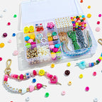 HolidayQbee DIY Bead Keychain Making Kit Beads-421PCS Beaded Bag Charm Making - Image 8