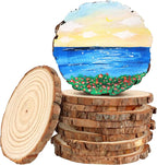 FSWCCK 10 PCS Unfinished Wood Slices by FSWCCK