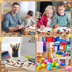 LemonRoad 60 Pcs Push Pin with Wooden Clips Teacher Cork Board Artworks - Image 4