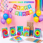 Pajean 48 Pcs Mini Tie Dye Notepads Multicolor 4-in-1 Rainbow Pencils Spiral - Image 6