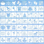 Augshy 56 Pieces Baby Shower Stencils by Augshy