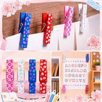 LemonRoad 60 Pcs Push Pin with Wooden Clips Teacher Cork Board Artworks - Image 5
