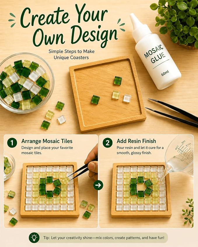 Bamboo Coasters for Crafts, DIY resin projects, classroom crafts and handmade - Image 3