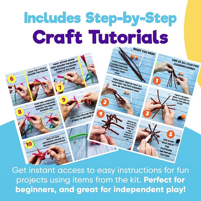 Blue Squid Arts & Crafts Box- 2800+ pcs Deluxe Craft Supplies Box, 2 Drawers - Image 4