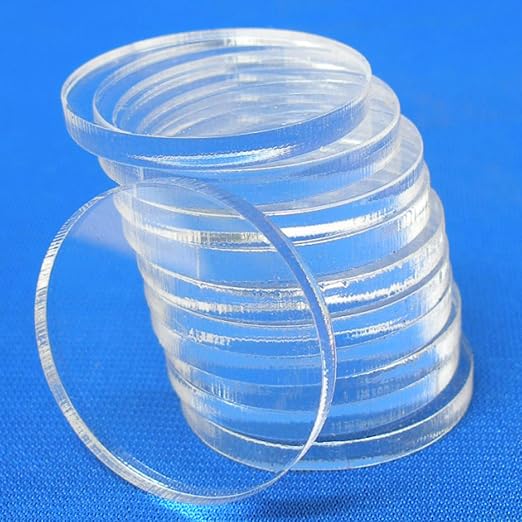 Set of 20 White Acrylic Discs, 1/8" Thick Round Transparent Circle Blanks - Image 7