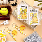 Suncalla 984 Pcs 24 Set Softball Keychain Making Kit DIY Ball Bag Tag Craft | - Image 5