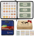 ROLOWAY Coin Collection Book 6400℉ Heat Insulated, 346 Pockets Fireproof Coin by ROLOWAY
