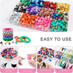 160Pcs Silicone Beads 12mm Mix Color, Bulk Silicone Beads 12mm - Image 4