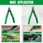 SK 2-Piece Precision Flush Cutters Pliers Set, 5-Inch Mini Wire Cutters & - Image 7