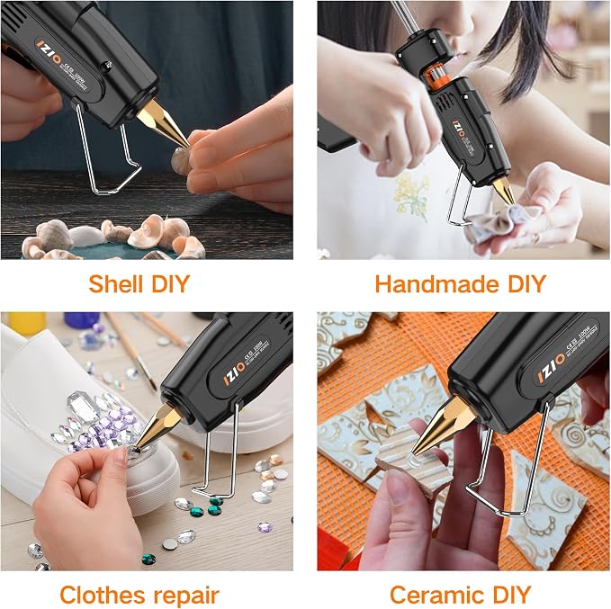 IZIO Hot Glue Gun with 21 Glue Sticks7/16") &Storage Pouch - 100W Fast Heating - Image 4
