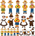 gisgfim 80Pcs Fall Scarecrow Cutouts Fall Thanksgiving Decorations Bulletin by gisgfim