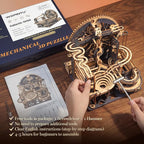 3D Wooden Puzzle for Adults, Marble Run Mechanical Model Kit - Image 6