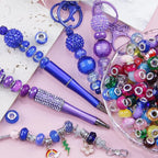 220Pcs Large Hole Beads Spacer Bead Mixed Color Assorted European Craft Big - Image 6