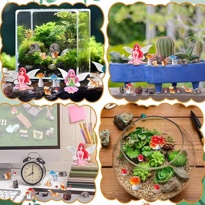 20Pcs Fairy Garden Accessories, Miniature Garden Ornaments Landscape - Image 4