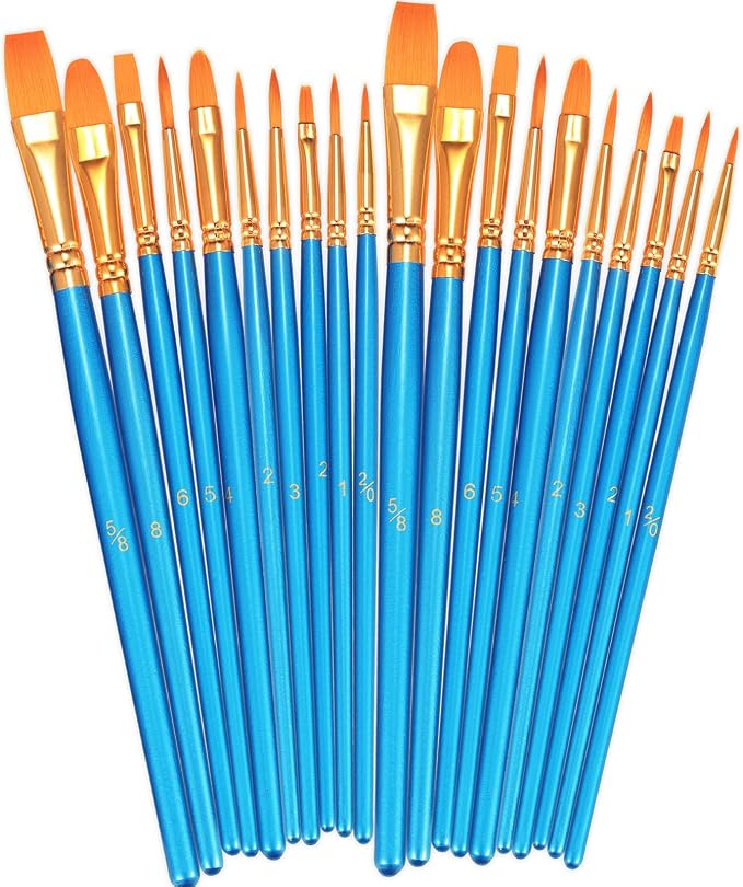 BOSOBO Paint Brushes Set, for Acrylic Painting, Watercolor, Oil Painting by ArtistPaintBrushesSet