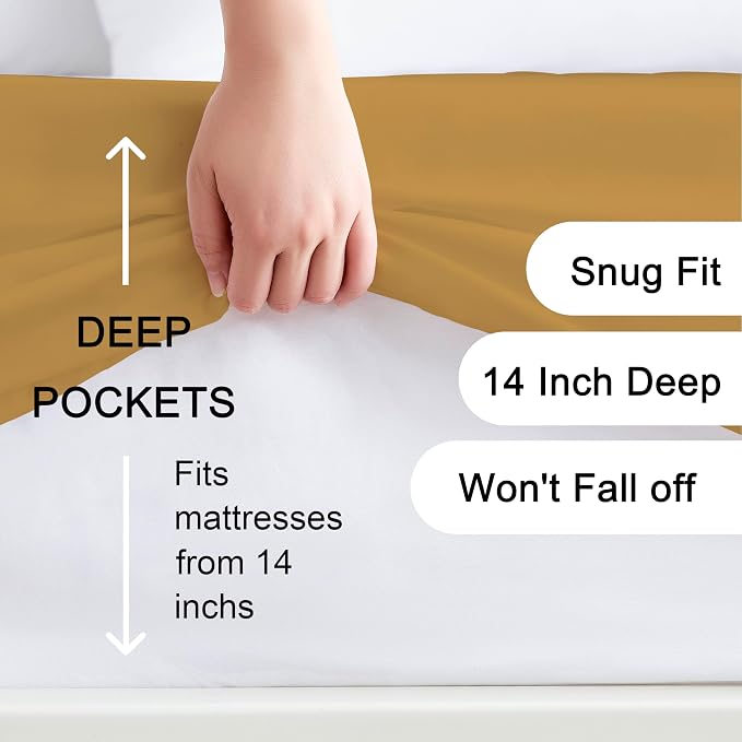 Hotella 100% Microfiber 39"x80" Twin XL Fitted Sheet Only, Hotel Quality Stay - Image 2