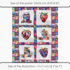 Patchwork Berry Jar Cotton Fabric Panel – 6 Designs + Bonus Sheet 29.5×19.6 inch - Image 6
