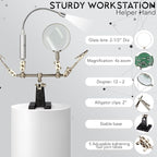 RamPro - Helping Hand Magnifier Glass Stand - Magnifying Lens, Crafting & - Image 3
