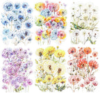 Dandelion Floral PET Stickers Set, Journaling, DIY Crafts, and Art Supplies by Auriicleaf