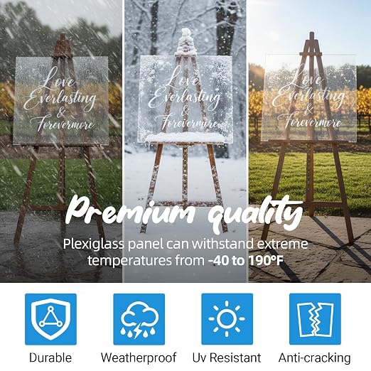 CALPALMY 12 x 24 Inch Clear Acrylic Sheets 1/4" Thick Plexiglass; Use - Image 5