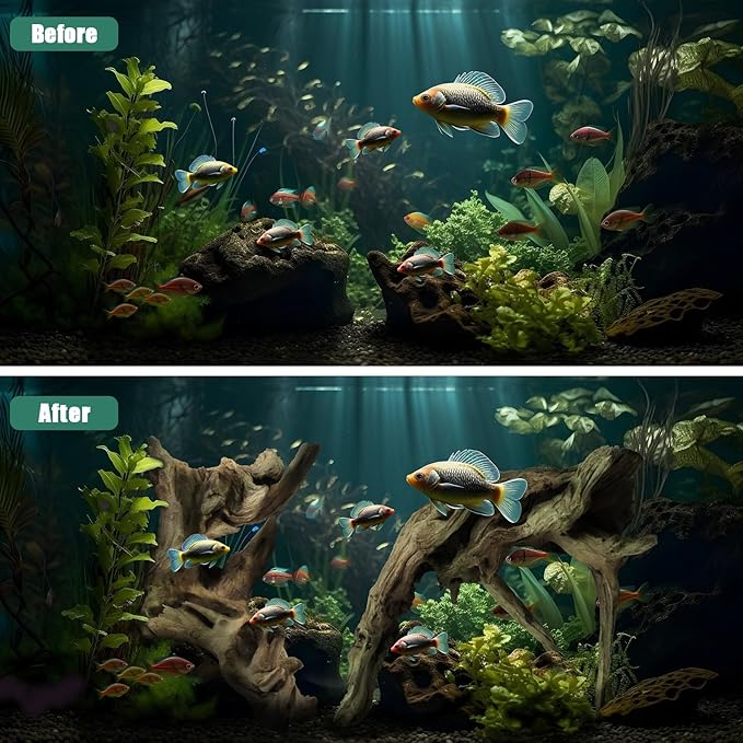 LYPHARD AQUARIUMS Driftwood for Aquarium, 2 Pieces 14-18 Inches Large Natural - Image 4
