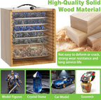 Miniature Storage Case for Collectibles Miniatures, Wooden Display Cases - Image 7