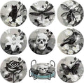 Clendo 8 Pcs Gothic Diamond Art Coasters Kit by Clendo