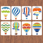 INFUNLY 8pcs Hot Air Balloon Wall Stencils by INFUNLY
