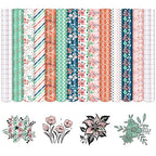 Tintnut Floral Permanent Vinyl 12 Sheets 12x10in Self Adhesive Vinyl | Boho by Tintnut