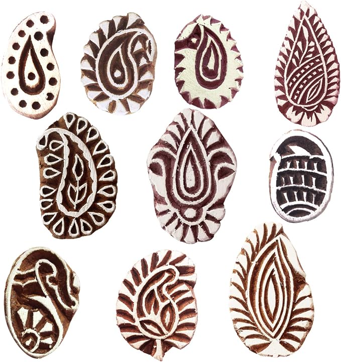 Royal Kraft Paisley Wooden Printing Stamps by RoyalKraft