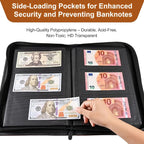 Currency Album with 180 Pockets – WITHYU Ringless Banknote Collection Album - Image 3