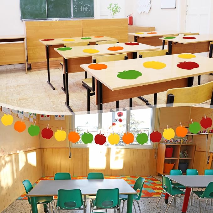 Ireer 48 Pcs Large Foam Apple Cutouts 6 Inch Colorful Apple Shapes Bulletin - Image 5